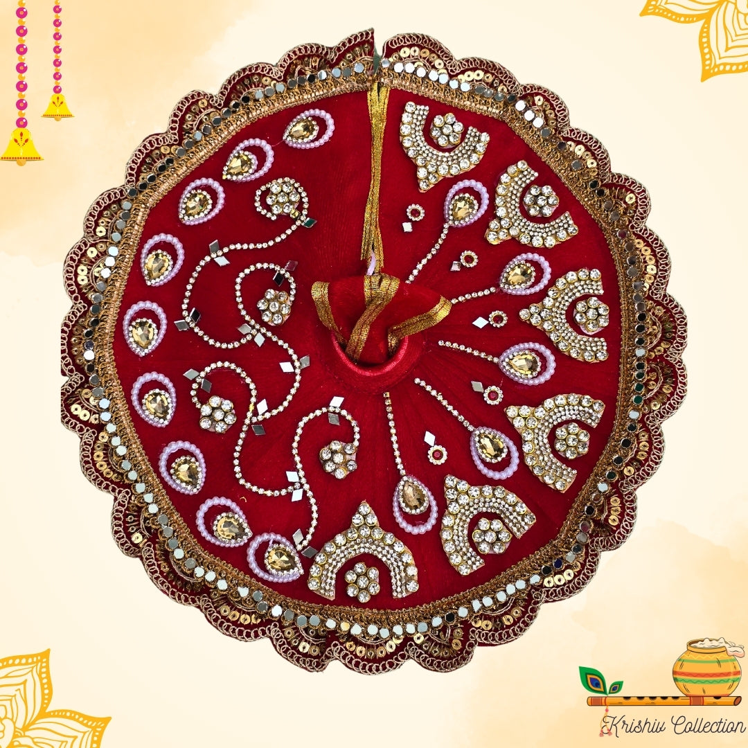 Designer Embroidered Laddu Gopal Ji Poshak with Matching Pagdi – Premium Collection